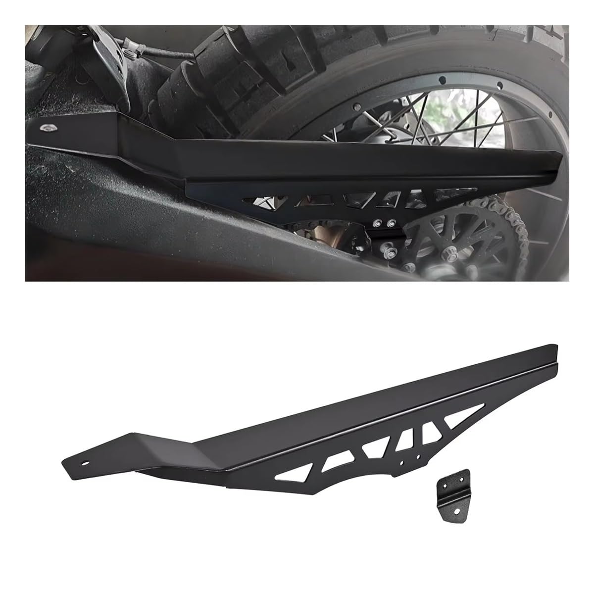 De Cadena para Motocicleta Cubierta Piñón Trasero Accesorios Aluminio Negro para DesertX 2022-2024 Guía Y Tensor