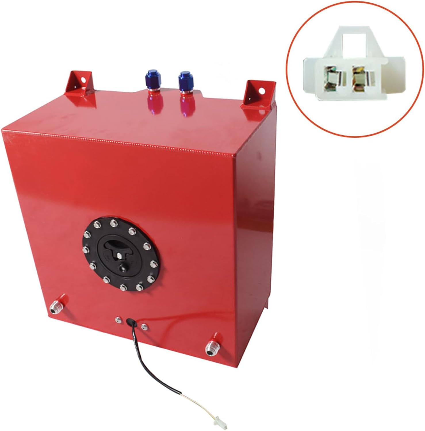 labwork 10 Gallon Red Coat Aluminum Fuel Cell Tank with Level Sender