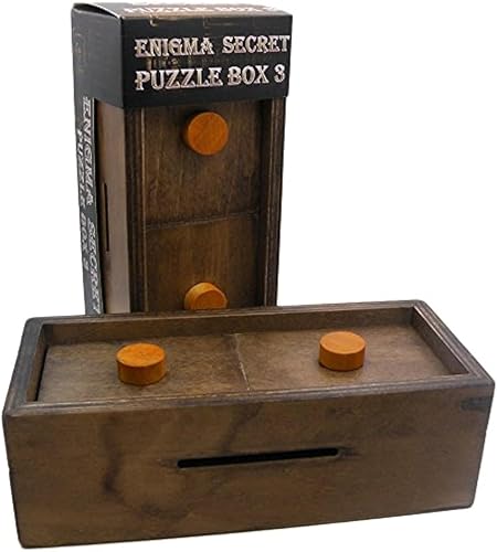Caja de rompecabezas Enigma Secret Explorer – Dinero y tarjetero de regalo en un candado de madera con compartimento oculto, alcancía, juego de