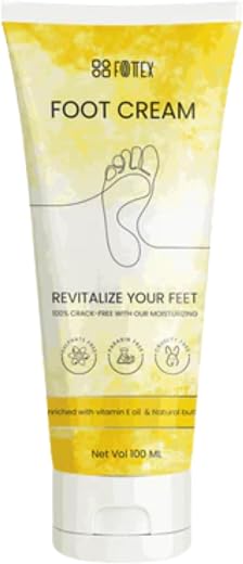Foottex Foot Cream for Cracked Heels &amp; Dry Skin | Deep Moisturizing Heel Repair Cream | Enriched with Nourishing Ingredien...