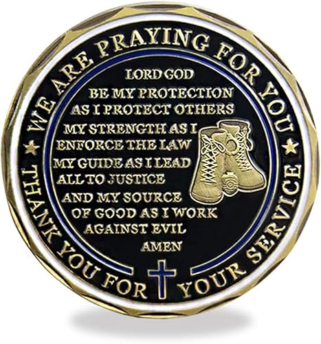 Miniatura 3 de BHealthLife Moneda de desafío de la policía de EE. UU. a granel Saint Michael Protect Policía Policía Monedas de oración
