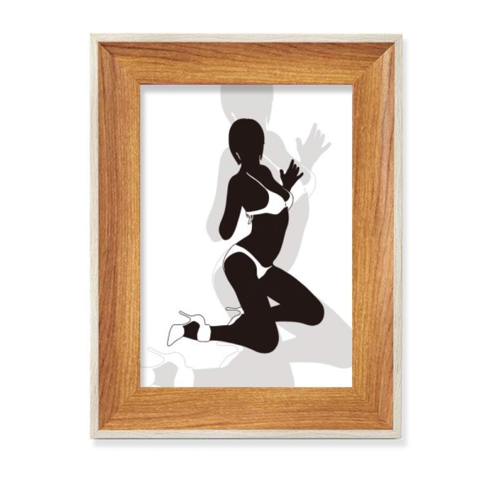 Tableau affichage bois avec les jolies femmes en bikini deco bureau