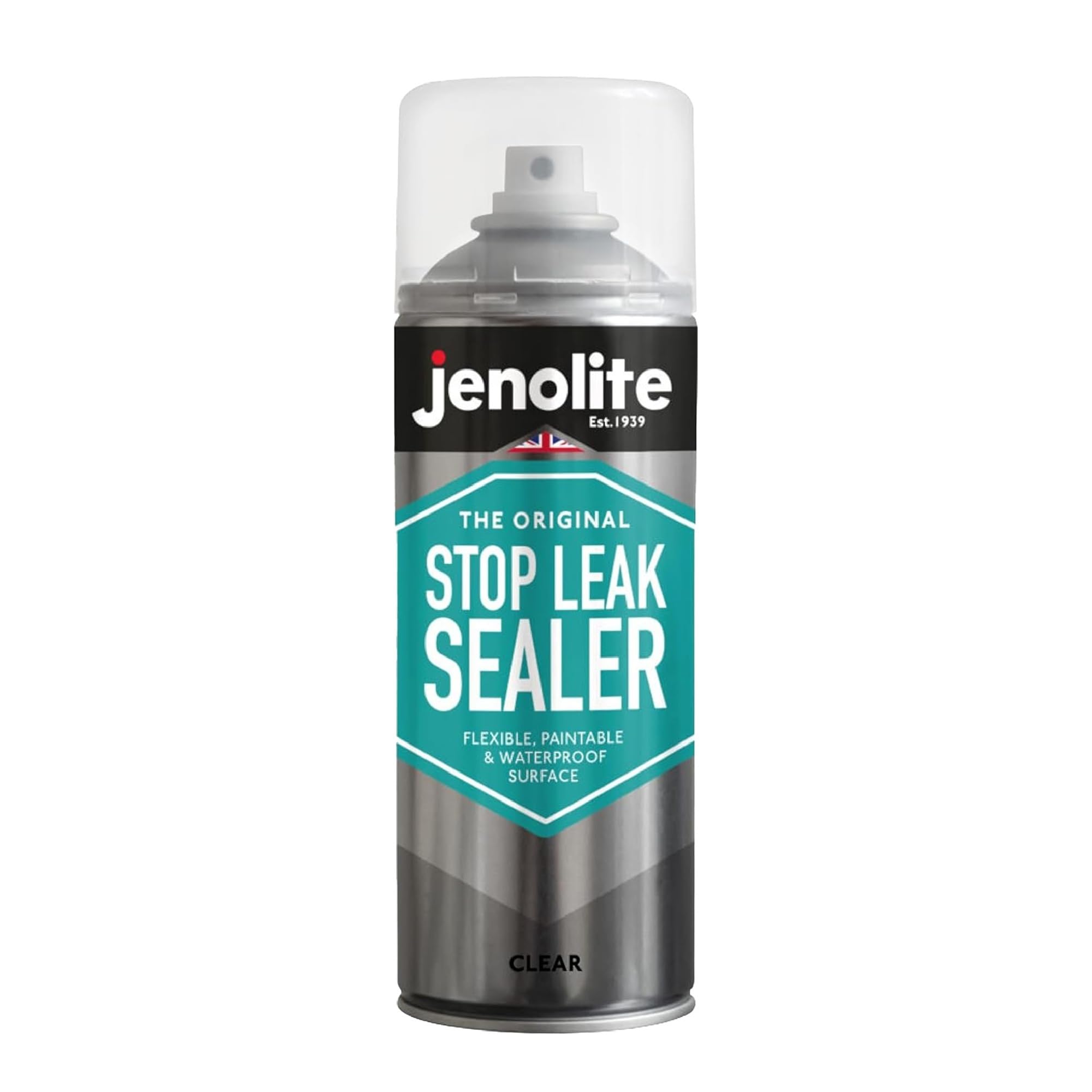 JENOLITE Stop Leak Dichtungsspray | KLAR | 400 ml | Wasserdichtes Dichtungsspray | Leckversiegelung für Dachrinnen und Flachdächer | Dachrinnenversiegelung, Dachreparatur, Flachdachreparatur