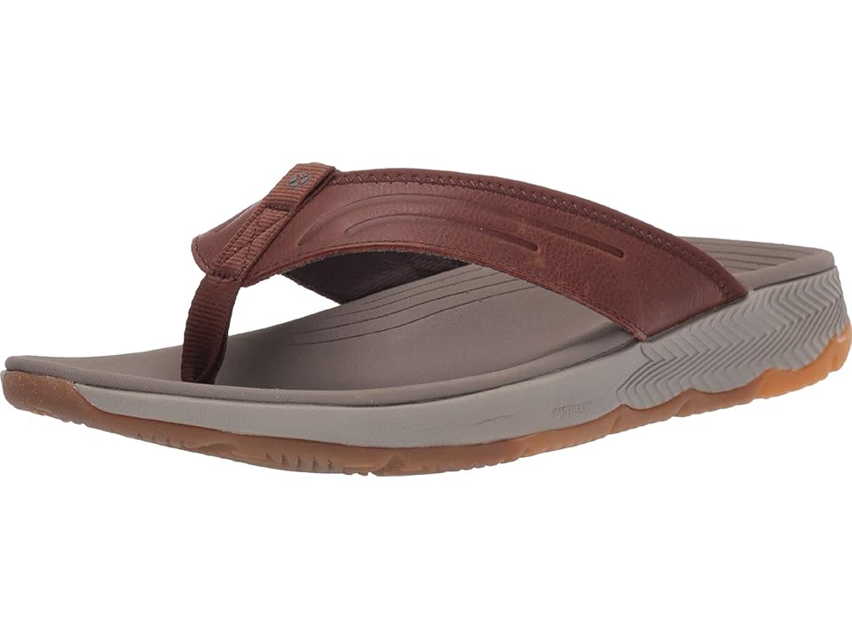 

Hush Puppies Puli Toepost (Saddle Brown Leather) Men's Sandals