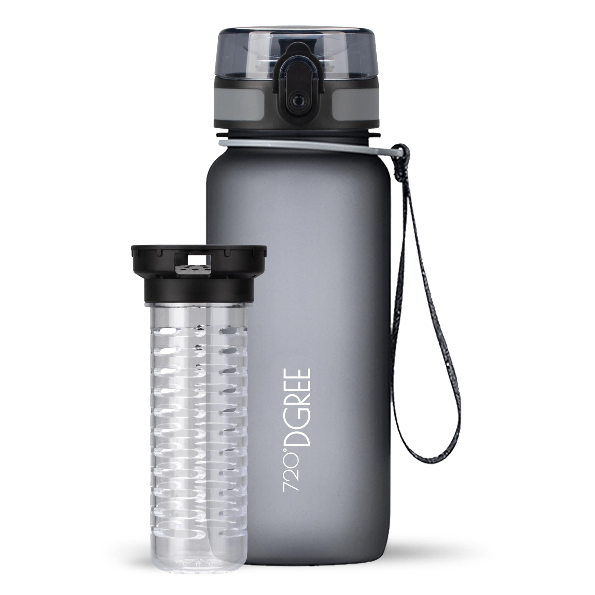 720°DGREE Botella Agua 1 Litro “uberBottle“ - Tamiz-Fruta, softTouch - Sin BPA, Prueba de Fugas, Reutilizable - Cantimplora, Water Bottle ideal para Deporte, Fitness, Gimnasio, Senderismo, Ciclismo — view 12