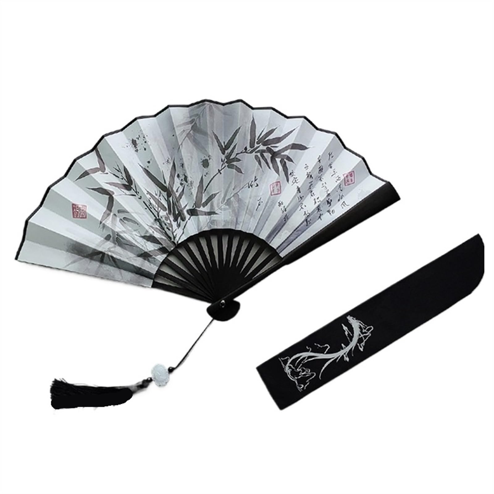 SXTYYH Folding Hand Fan, Classical Hanfu Summer Photograph, Men Women Chinese Japanese Style Crafts, Handheld Fan for Women Foldable(H)