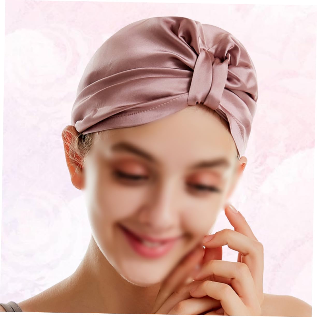 Beavorty 3stücke Silk Hair Drying Hat Schnelltrocknende Haarkappe Aus Seide Für Zuhause Gym Und Reisen Sanfte Wasserabsorbierend Elastischer Bund Gummirot