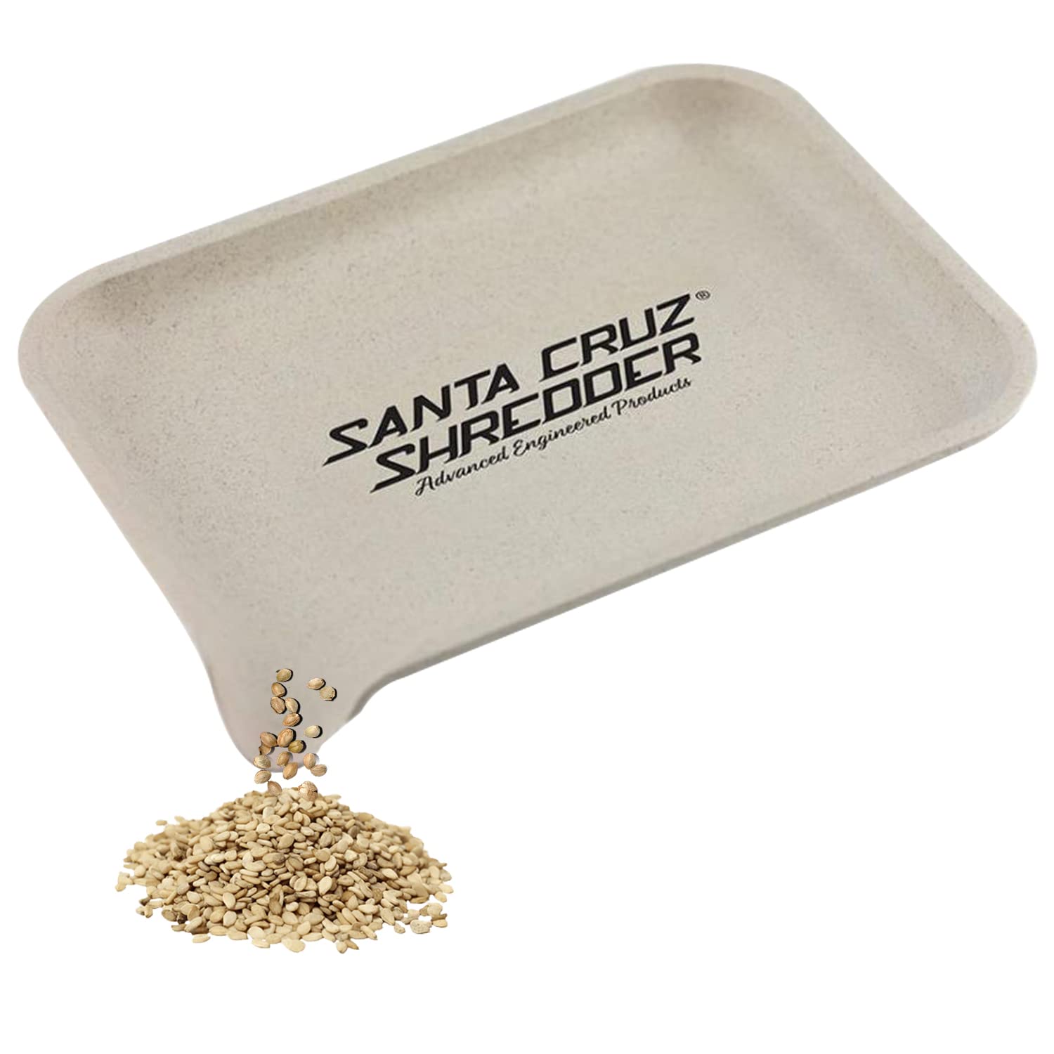 Santa Cruz Shredder Tray With Spout For Easy Filling Smooth Rounded Edges - Large (White)