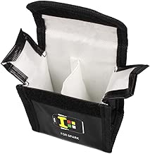 SMILEQ Portable Battery Fireproof Explosionproof Storage Bag Case Safety For DJI SPARK 2 Slots in 1 Black SMILEQ Portable Battery Fireproof Explosionproof Storage Bag Case Safety For DJI SPARK 2 Slots in 1 Black