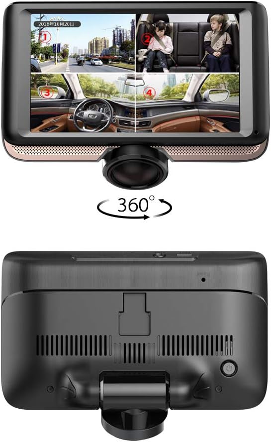 360 Degree Dash Cam for Car,Dual Lens Full HD 1080P Front and 720P Rear View Camera,360 Panoramic Dash Camera,4.5 inch IPS Touch Screen, G-Sensor,WDR, Parking Monitor,Motion Detection