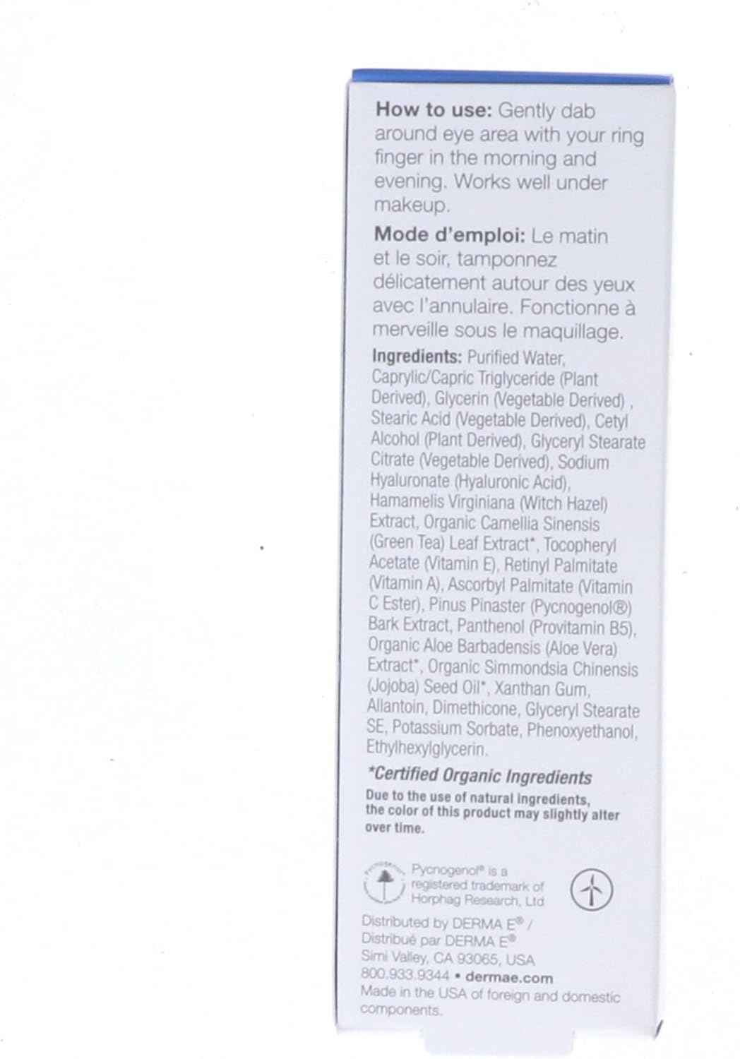 Derma E Eye Crm Hylronic Acid&Pycnogen