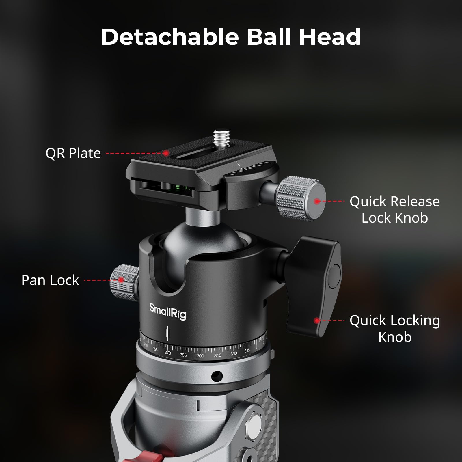 Amazon | SmallRig カメラ用一脚 ワンタッチ高さ調節カーボン