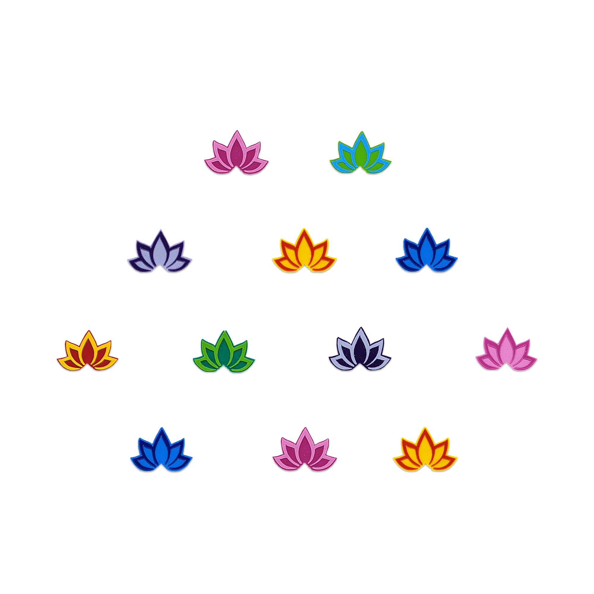 Comet Busters Beautiful Handcrafted Multicolor Lotus Bindis for Women (4 mm) (BV2249)