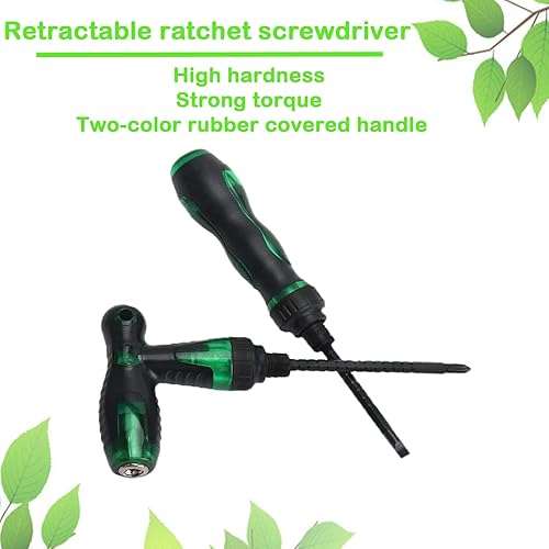 Miniatura 6 de HHRKGHEO short handle screwdriver, rubber grip screwdriver, Phillips head and flat head small screwdriver (2 pieces set)