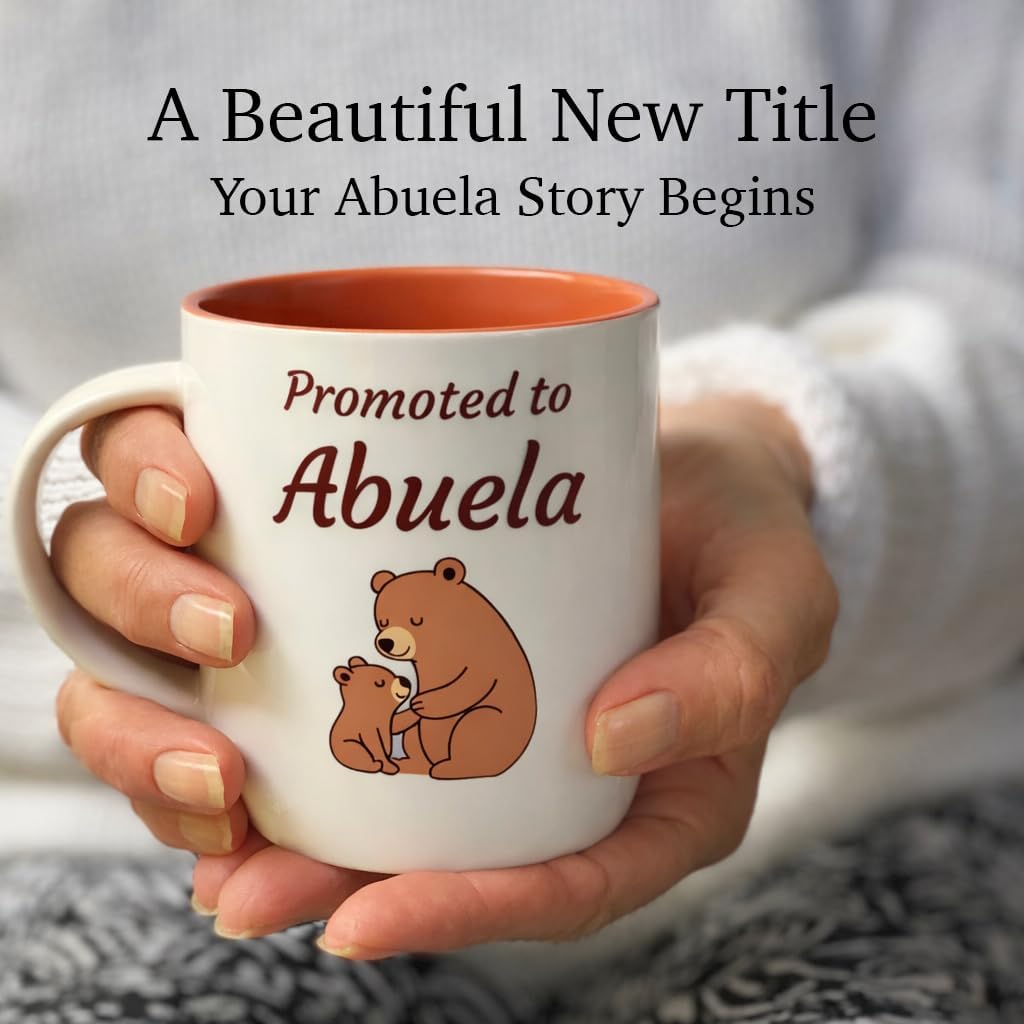 Triple Gifffted Promoted To Abuela and Abuelo Coffee Mugs in Spanish, 13oz