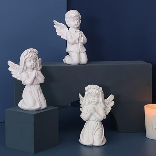 Miniatura 5 de Molde de silicona con forma de yeso para niños y niñas, diseño de ángel rosa, para aromaterapia, decoración del hogar, regalo hecho a mano (niña)