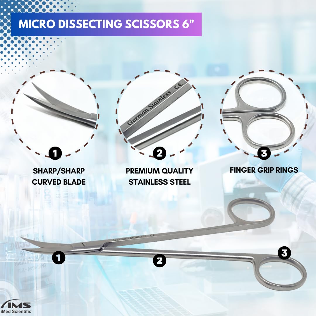 IRIS Micro Dissecting Precision Lab Scissors 6