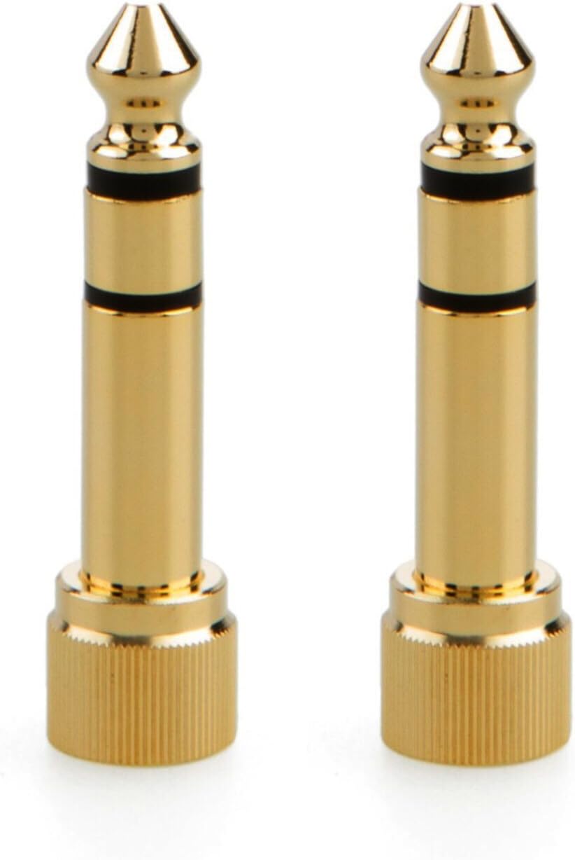 Best CESS 2-Pack 1/4 Stereo Phone Screw-On Adapter - Male 1/8 to Male 1/4 - 3.5mm Stereo to 6.35mm Stereo Cheap CESS 2-Pack 1/4 Stereo Phone Screw-On Adapter - Male 1/8 to Male 1/4 - 3.5mm Stereo to 6.35mm Stereo