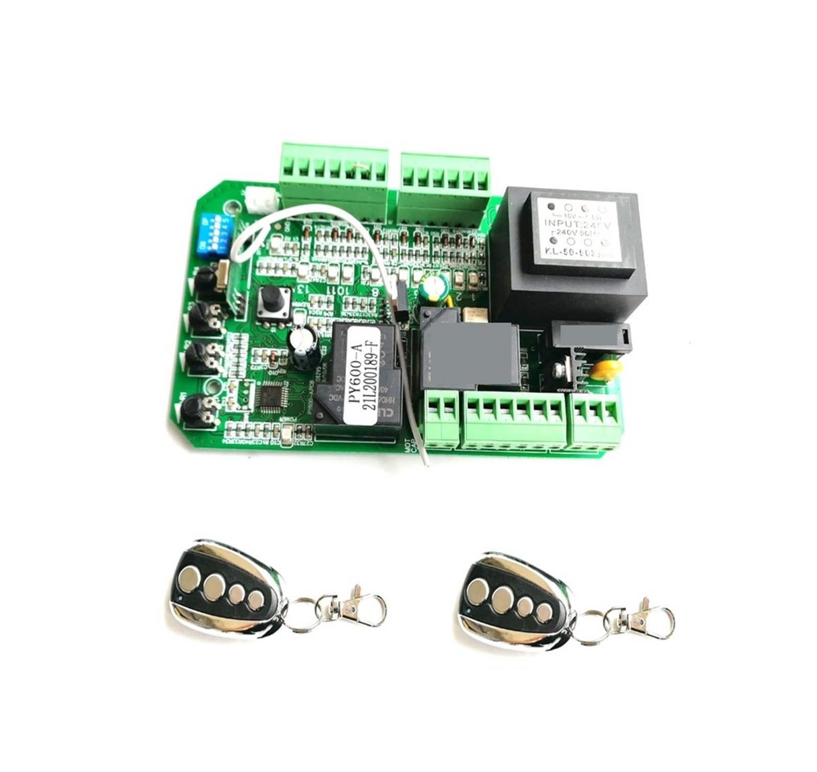 Otwieracz Bramy, Wersja uniwersalna otwieracz silnika bramy przesuwnej karta płyty głównej wymieniona płytka drukowana 433.92Mhz Rolling Code Remote(2 remote control kit)