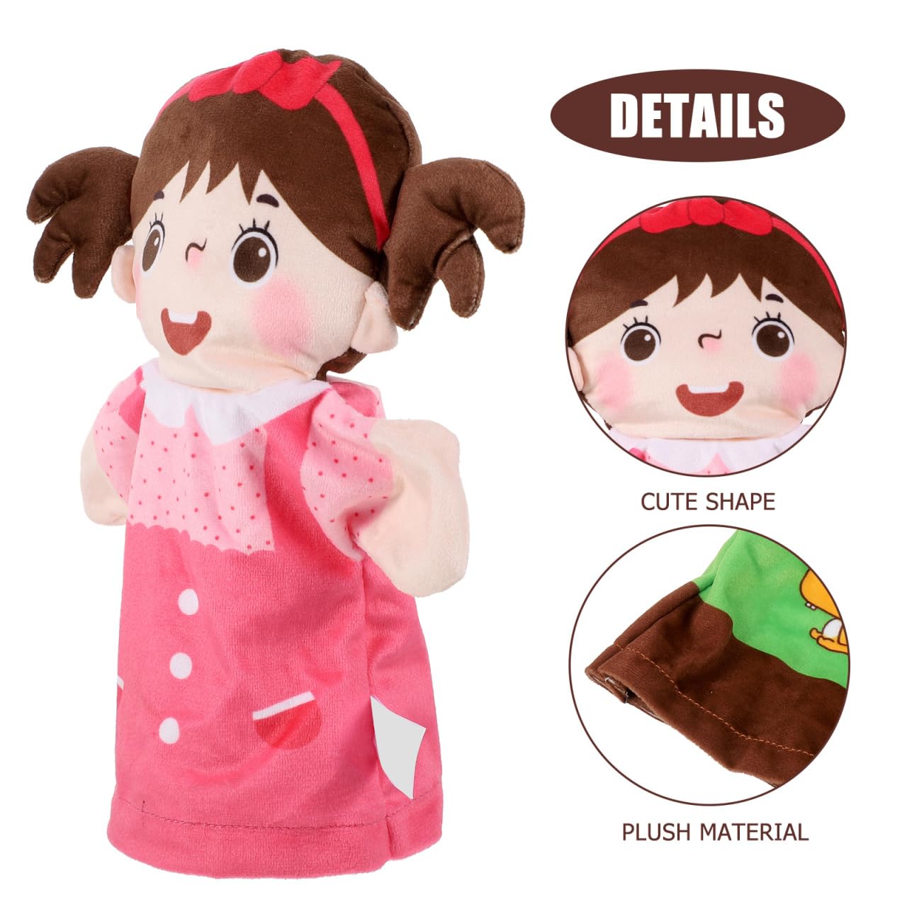 Alipis Títeres De Mano para Niños Set De Marionetas Familiares De Peluche Interactivas Figura Realista De 24X8 Pulgadas Juguete Educativo para Juegos De rol Familiar