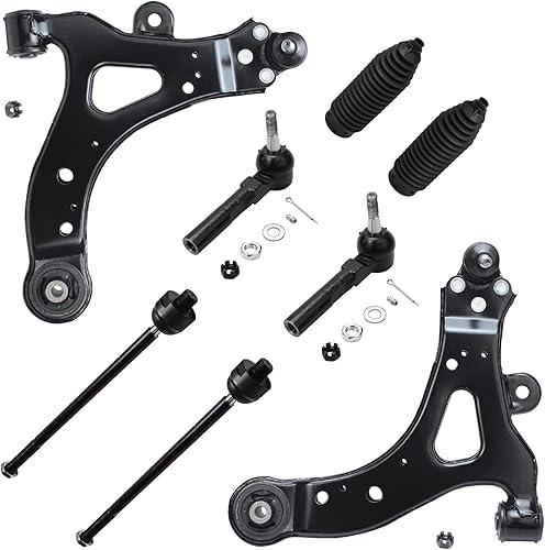 Miniatura 809 de Detroit Axle - Kit de brazos de control de extremo delantero RWD para Dodge Ram 03-06 2500 3500, 2 brazos de control superior con rótula 2 varillas