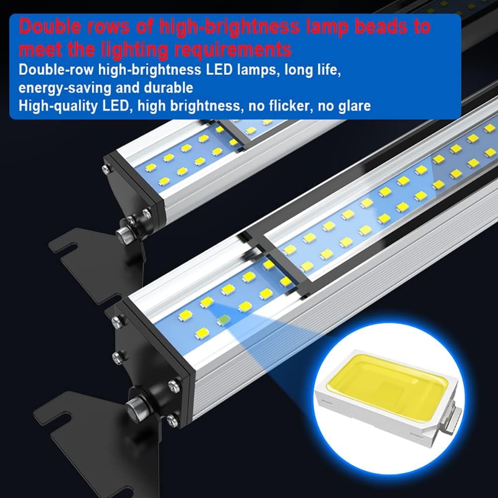 Luz de trabajo LED, tubo de iluminación IP67 a prueba de explosiones para máquina CNC, taller mecánico y techo de garaje, 18 W, 24-36 V, 570 mm de longitud