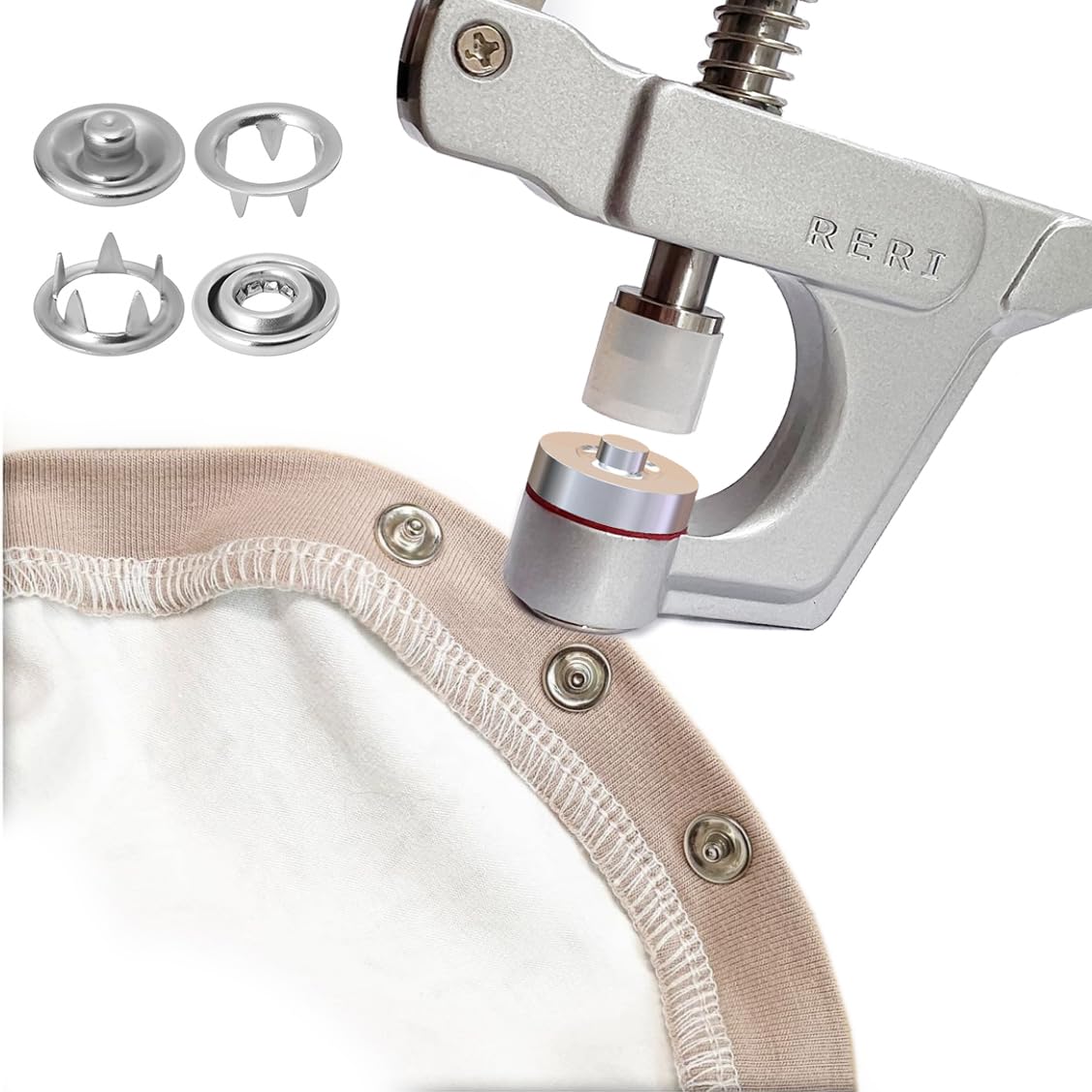 Ensemble de Boutons-pression Avec Pinces, Boutons-pression en Jersey Accessoires de Couture en Métal Boutons Boutons Pour Outils de Couture Jessey Snaps Pour Bricolage en Tissu, Sacs à Vêtements