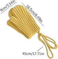 Vista 4 de Yimin Toddler Mitten String - Toddler Mittens with String Kids Warm Winter Full Finger Gloves Baby Thick Fleece Lined for Kid