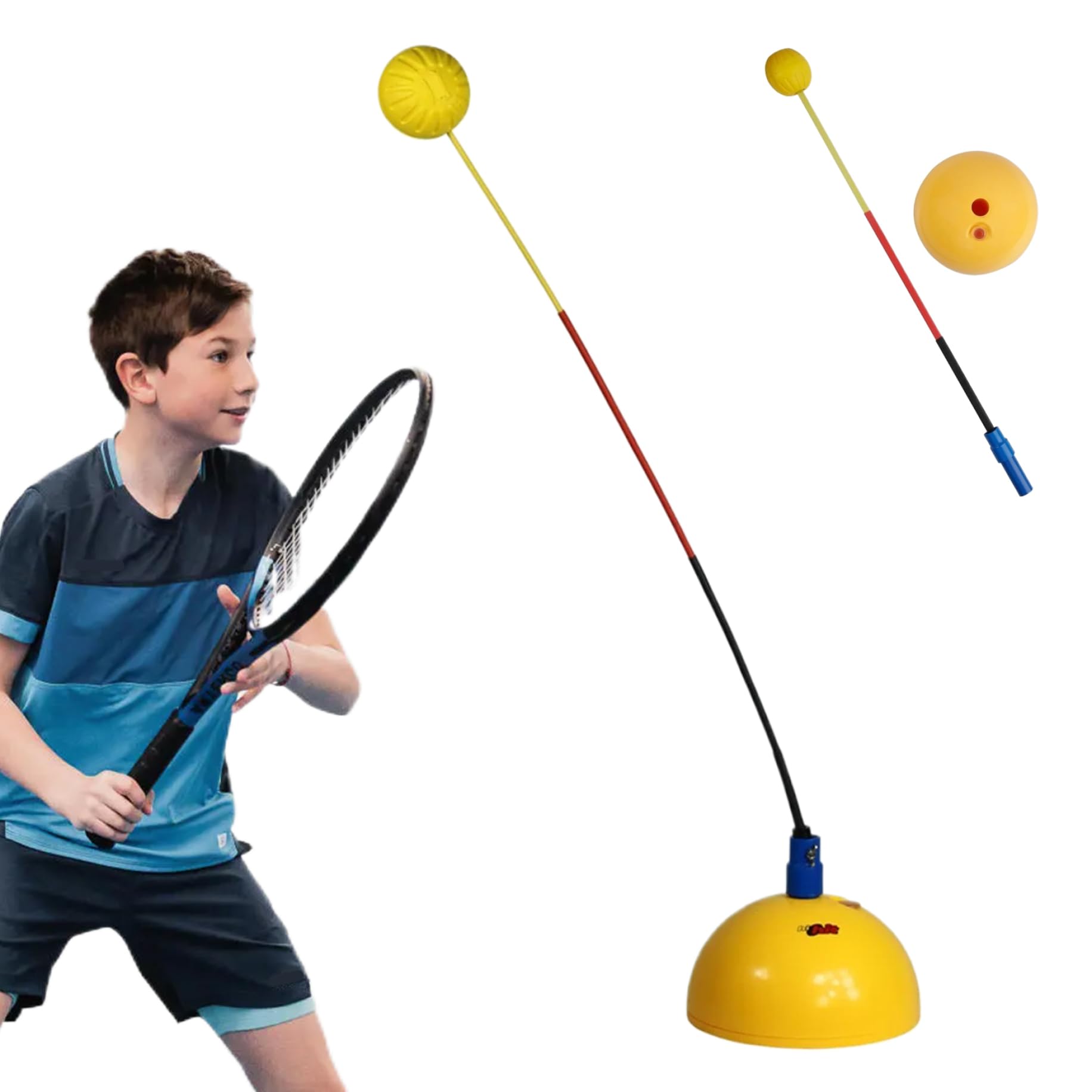 Allenatore di Tennis per Bambini Dispositivo di Allenamento di Tennis autonomo da 27" Attrezzatura per l'allenamento di Aiuto per l' Esercizi di Postura Corretta del Corp