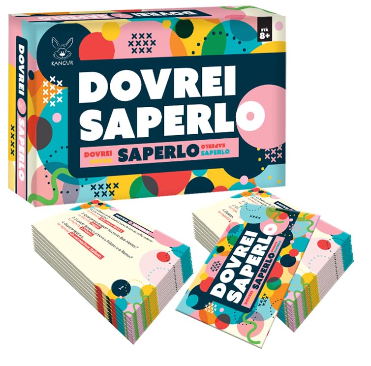 KANGUR Giochi di Carte Adulti e Bambini Quiz Giochi di Società Regali Bambini 8 Anni Gioco Educativo in Scatola per Famiglie Party Game Gioco da Tavolo 216 Domande 54 Carte | Dovrei Saperlo