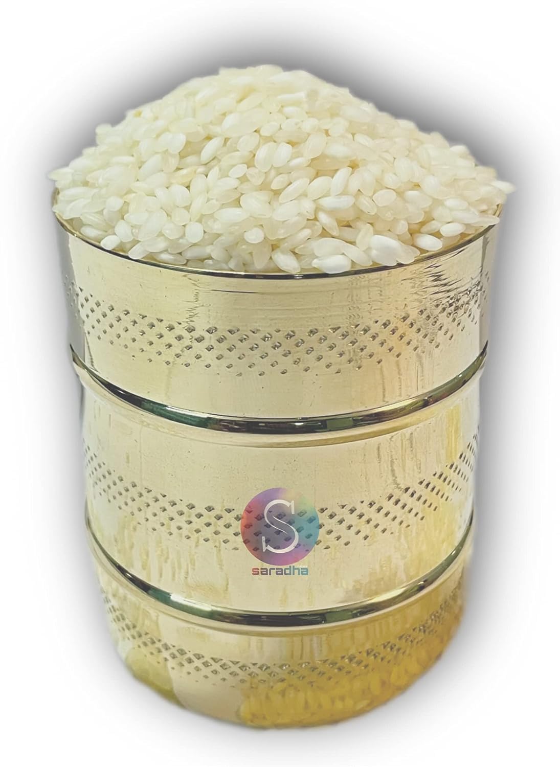Small Rice Unit Brass Rice Grains Measuring Pot Small 1 Unit Padi Uzhakku | Desertcart ...