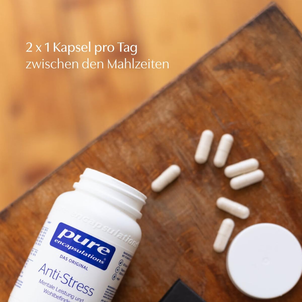Pure Encapsulations - Anti-Stress - Mikronährstoffe für eine ausgeglichene Psyche - Mit B-Vitaminen, Vitamin C, Zink und Selen - 60 Kapseln