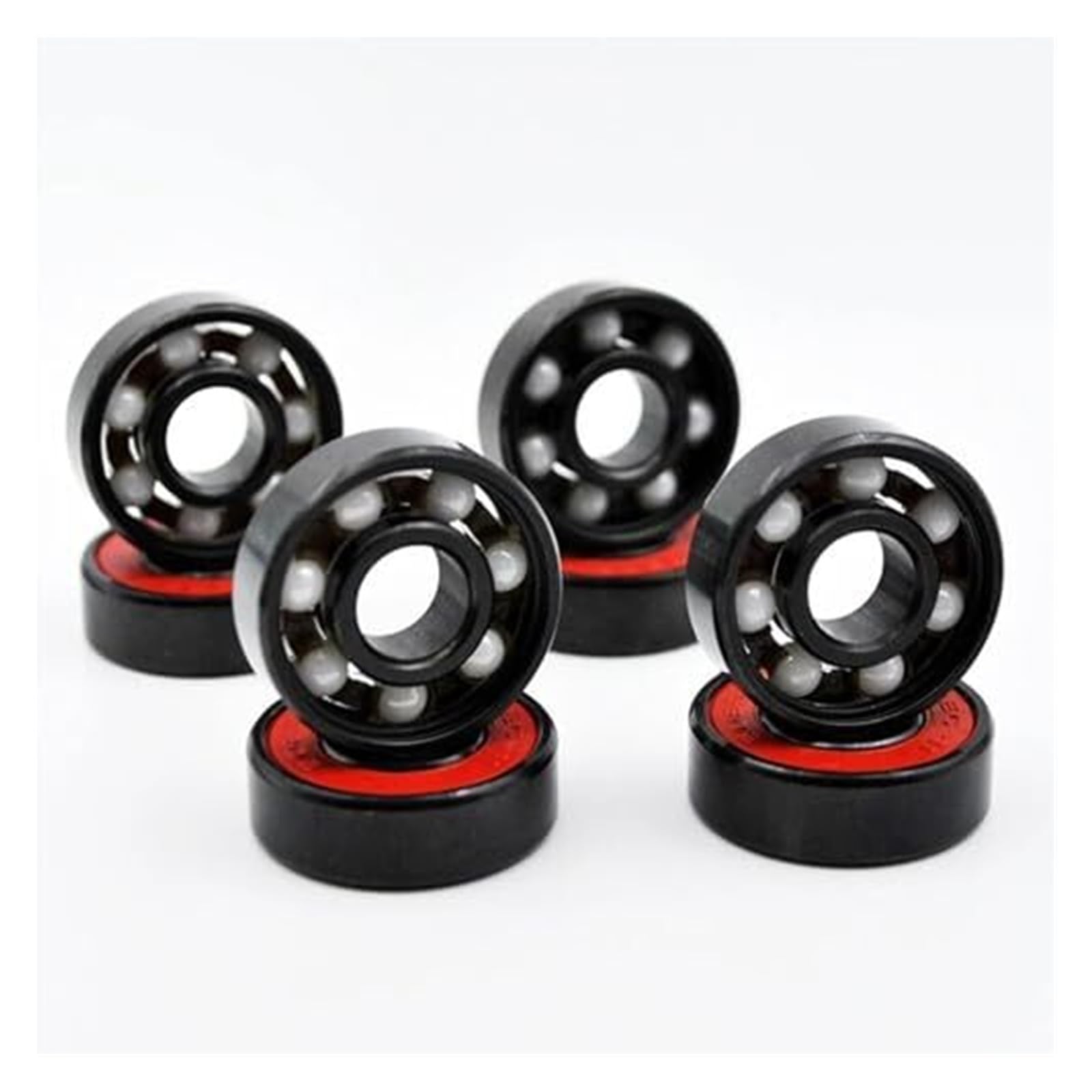 8pcs 608 2RS Hybrid Ceramic Ball Bearings 8x22x7mm ABEC-11 for Roller Skates, Skateboards, Longboards