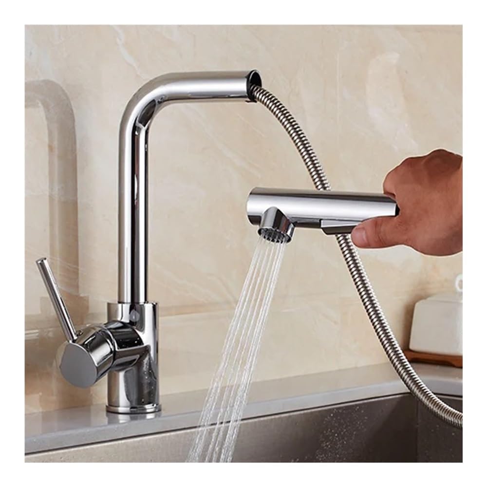 Blyqxs Chrome Kitchen Faucets Brass Crane Kitchen Water Sink Faucet Filter Vegetables Kitchen Mixer Tap Xt-100(Chrome)