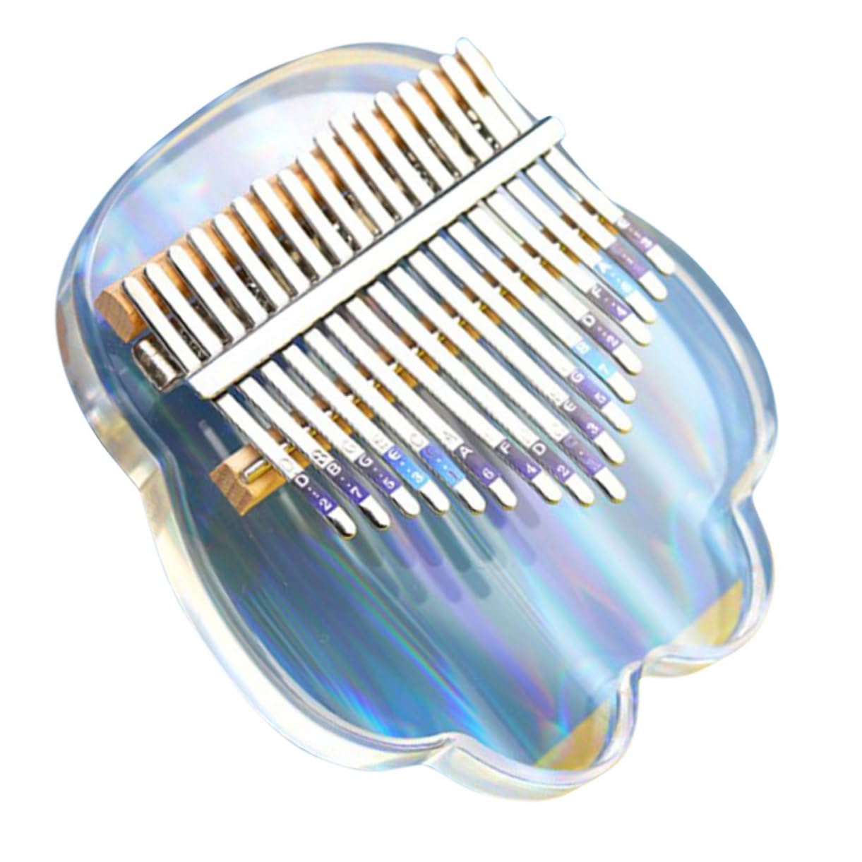 Vaguelly 1set Kalimba Portatile Acrilico Con Tasti Strumento Musicale Per Principianti Pianola Per Performance Scuole e Feste Con Martelletto Per Accordatura e Design Ergonomico