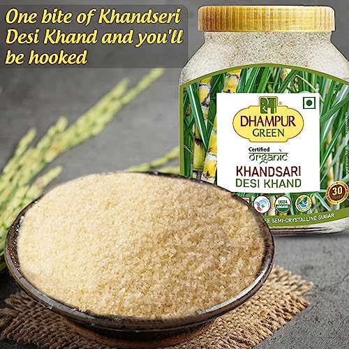 Image of Dhampure Speciality Organic Desi Khand 1.6 Kg (800G X 2) | Khandsari Unrefined Cane Sugar | Organic Raw Cane Khand Sugar | Sulphur Free Natural Traditional Sweetener | Healthy Alternative to Refined Sugar (Pack of 2)