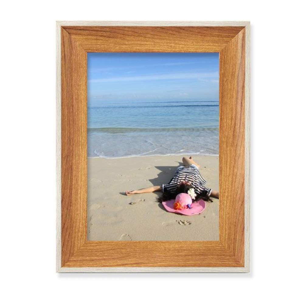 Cadre de photo en bois Ellie Yao peinture artistique de mer pour table