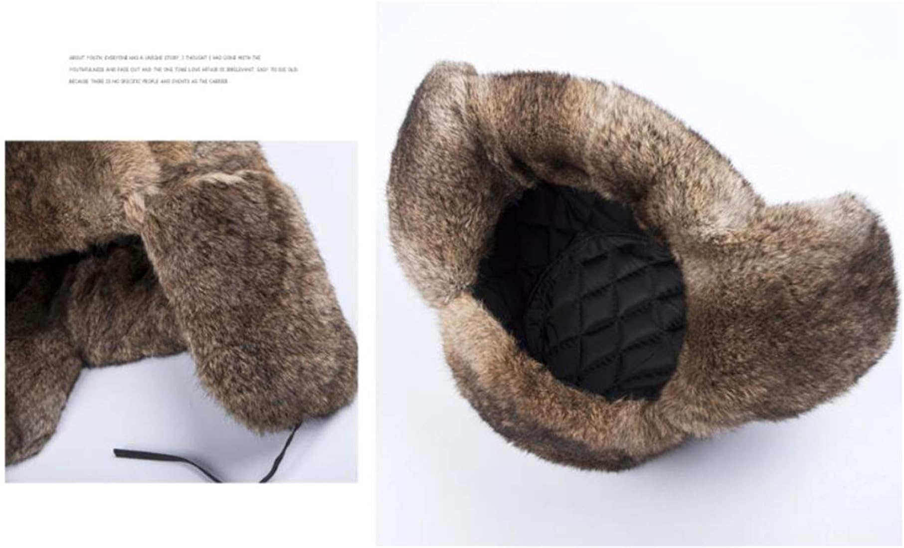 Buy KAISHIN Unisex Winter Full-pelt Rabbit Fur Hats Russian