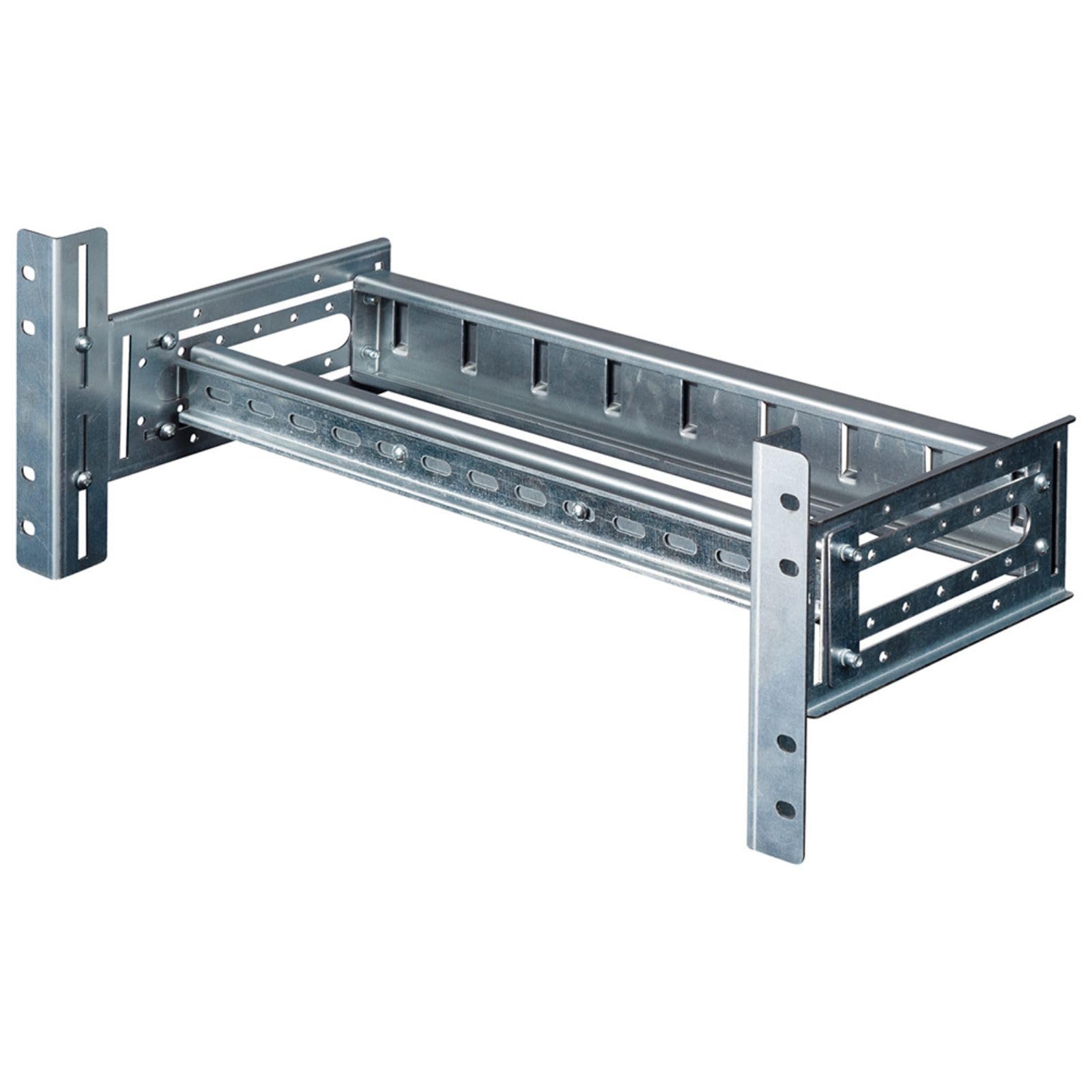 Hutschienenträger 19 Zoll 4 HE | 35mm DIN Hutschiene | in der Tiefe variabel & 90° drehbar