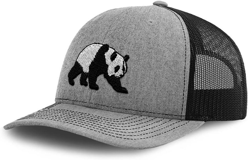 Richardson Mesh Cap Hat Embroidered Panda Bear Embroidery Trucker Hats for Men & Women