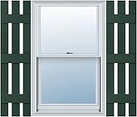 Vista 15 de Mid America - Persiana estándar de vinilo tipo revestimiento exterior de madera de 4 tablones de 14 pulgadas (1 par)