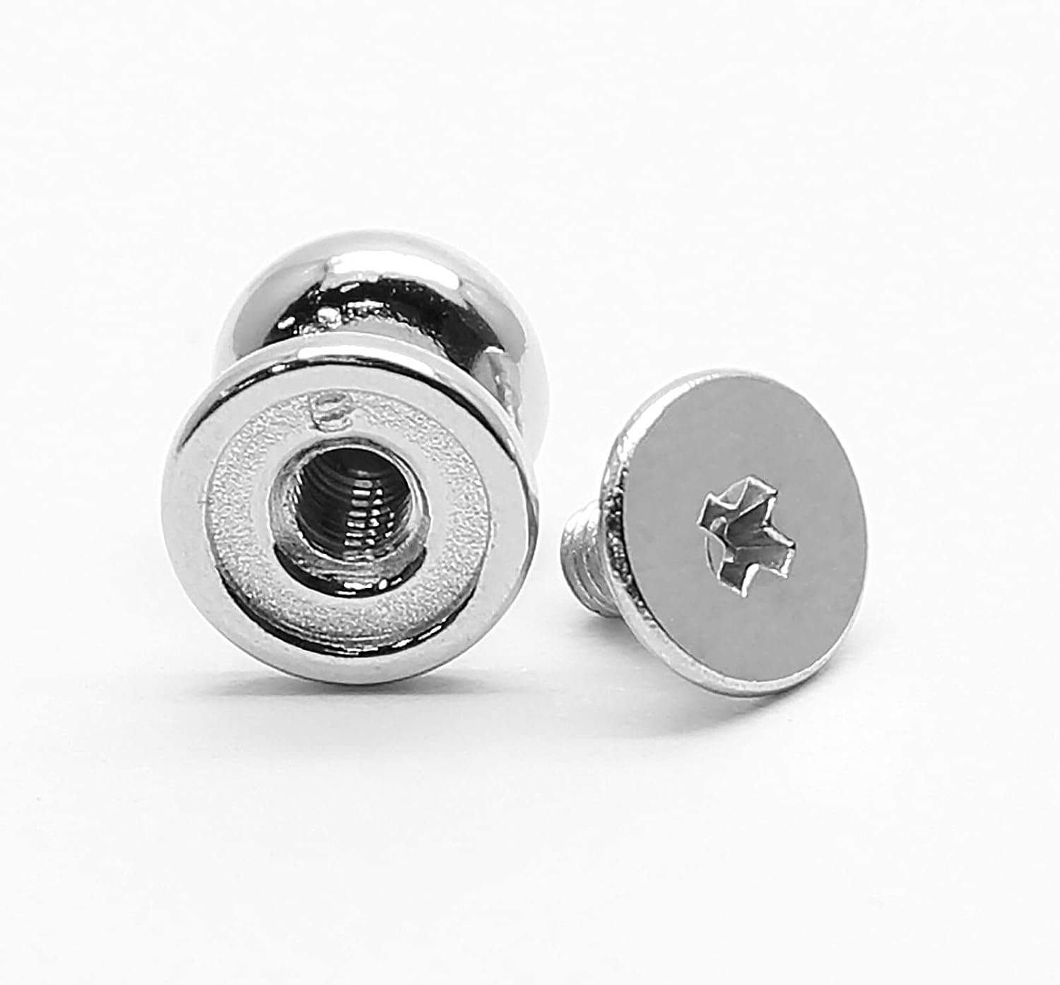 36 Sets 8mm Chicago Screws Leather Craft Rivets (Silver)