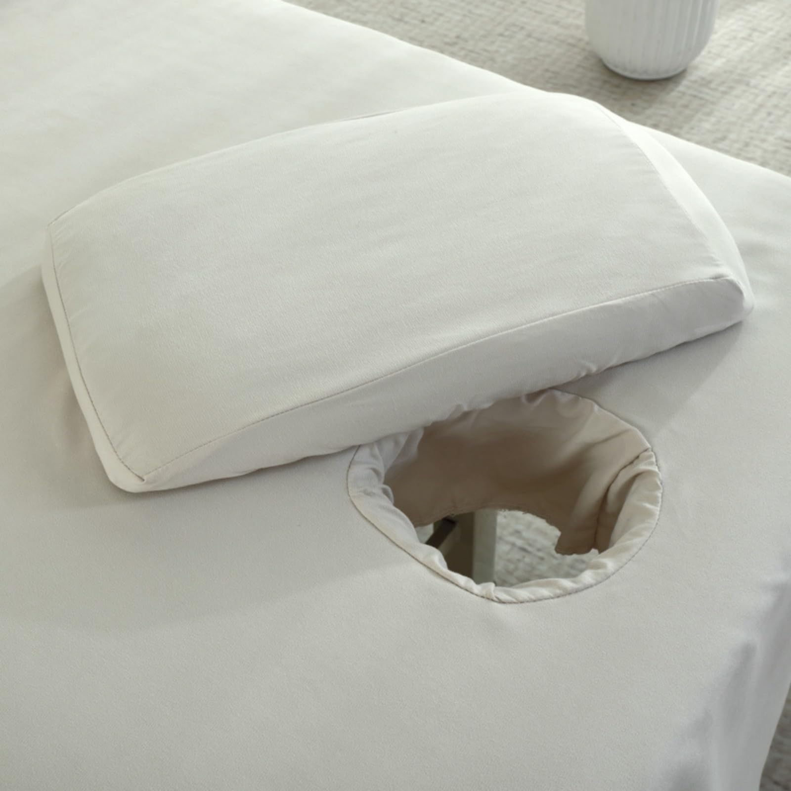 Chickwin Lenzuola da Lettino per Massaggi, Velluto Lenzuolo con Angoli per Spa Morbido, Copertura Protettiva per Lettino da Massaggio di Bellezza con Foro per Il Viso (190x80cm,Cammello