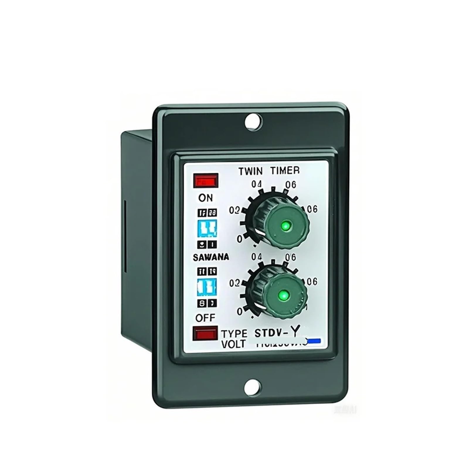 Temporizador doble ATDV-YB de 12 V CA con ajuste analógico de 1 s a 30 h