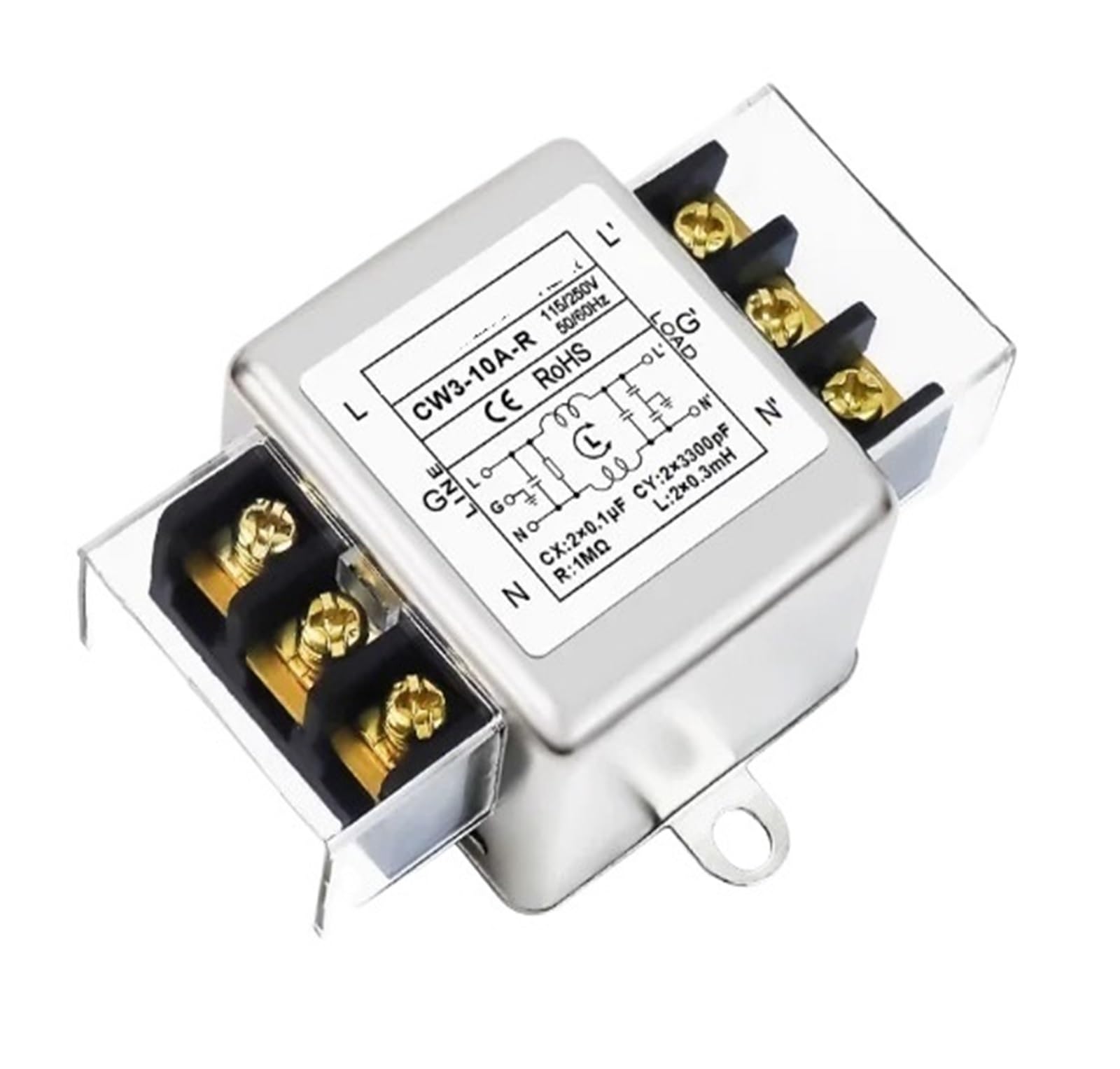 MBPAIHOP CW3-10A-R anti-interference power filter AC220V circuit audio purifier dual terminal desktop