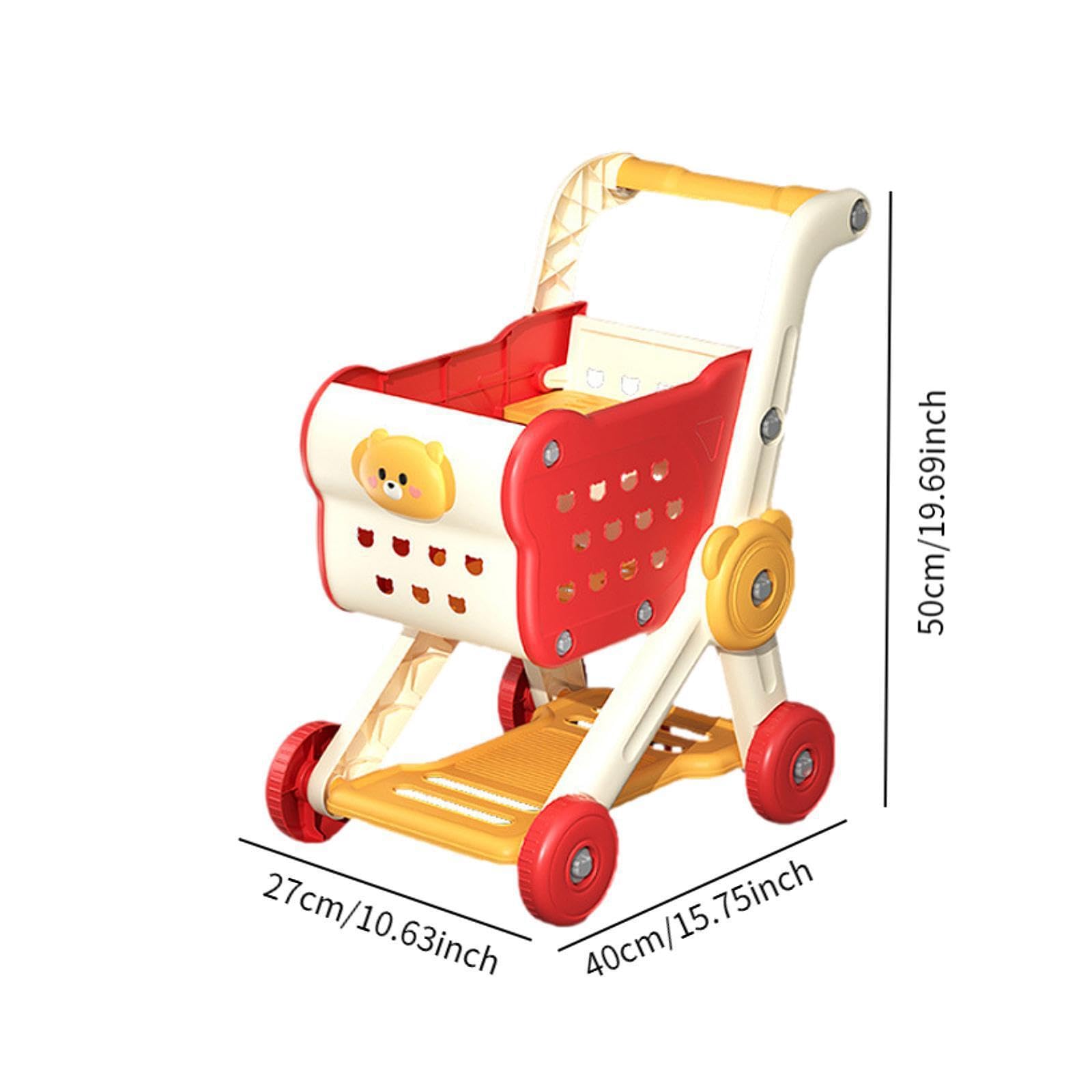 Carrello della spesa Giocattoli per bambini Divertimento educativo Mini carrelli della spesa Esperienza di stoccaggio interattiva Carrello a mano del