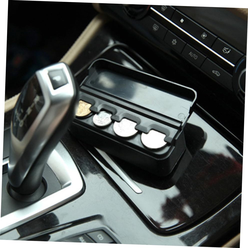 Caja organizadora para monedas de auto 2pcs negra miniatura 2