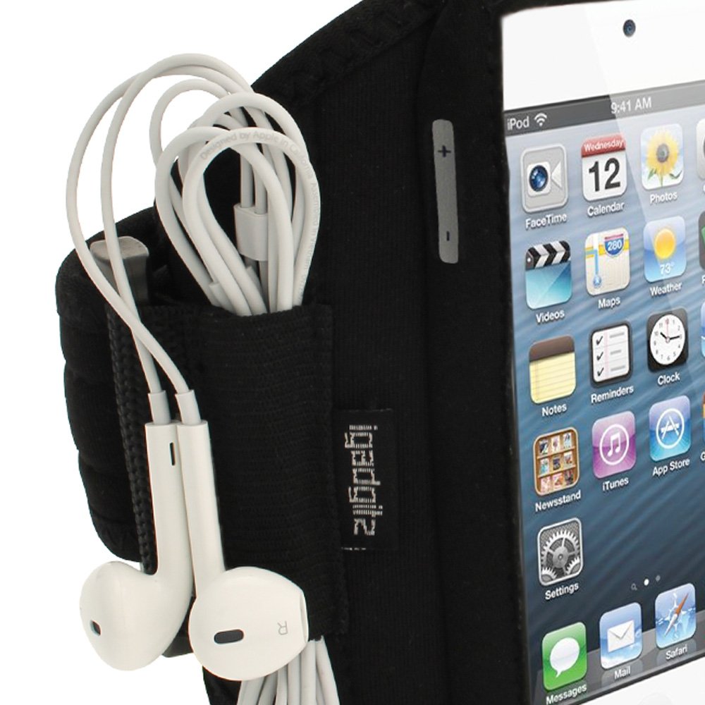iGadgitz U1993 Brassard Sport Convient à Apple iPod Touch 5th 6th 7th Gen - Noir