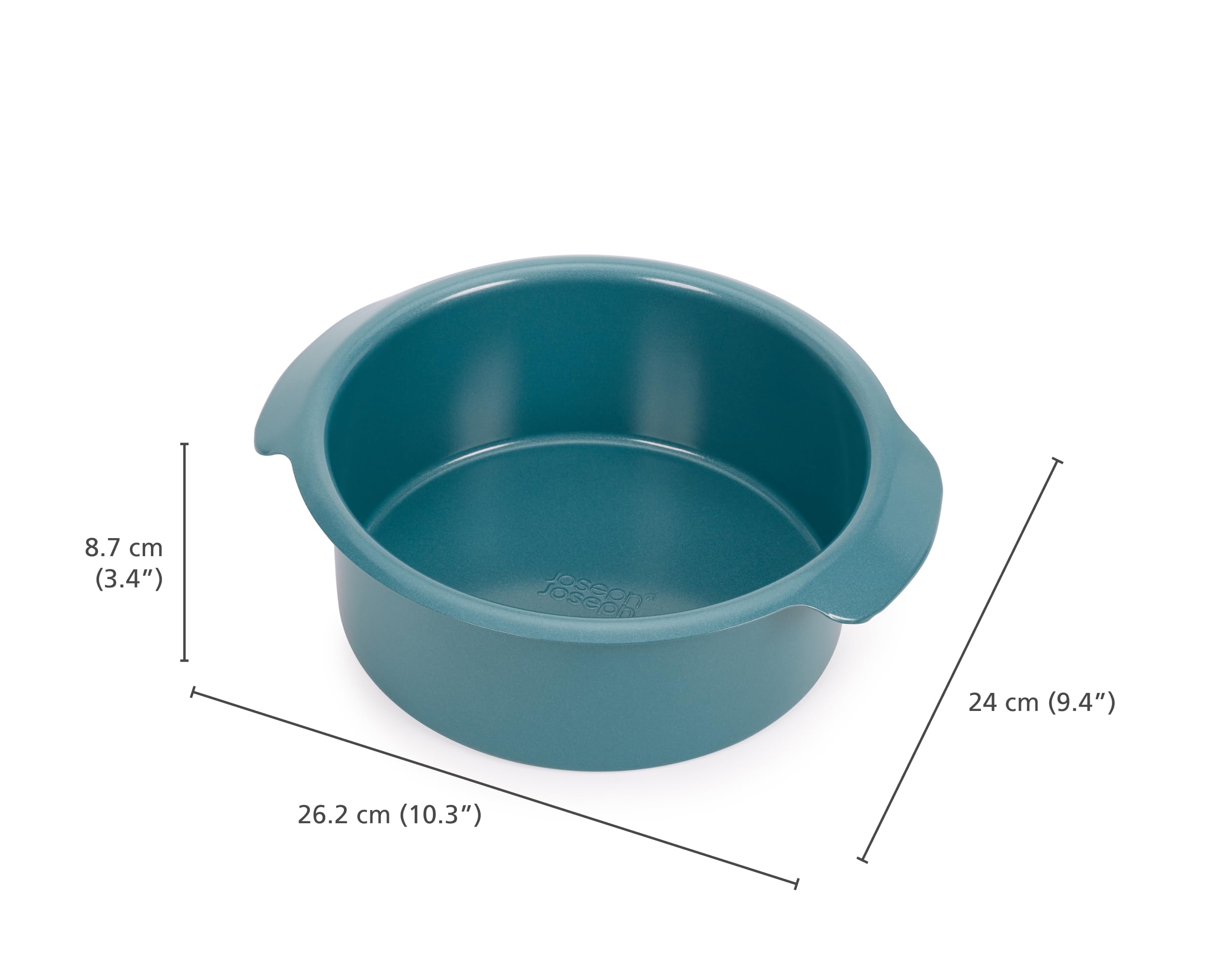 Joseph Joseph Nest™ Bake Non-Stick Round Cake Tin, 20cm, Carbon Steel, Easy-Pull Handles, Stackable, Space-Saving Design - Image 4