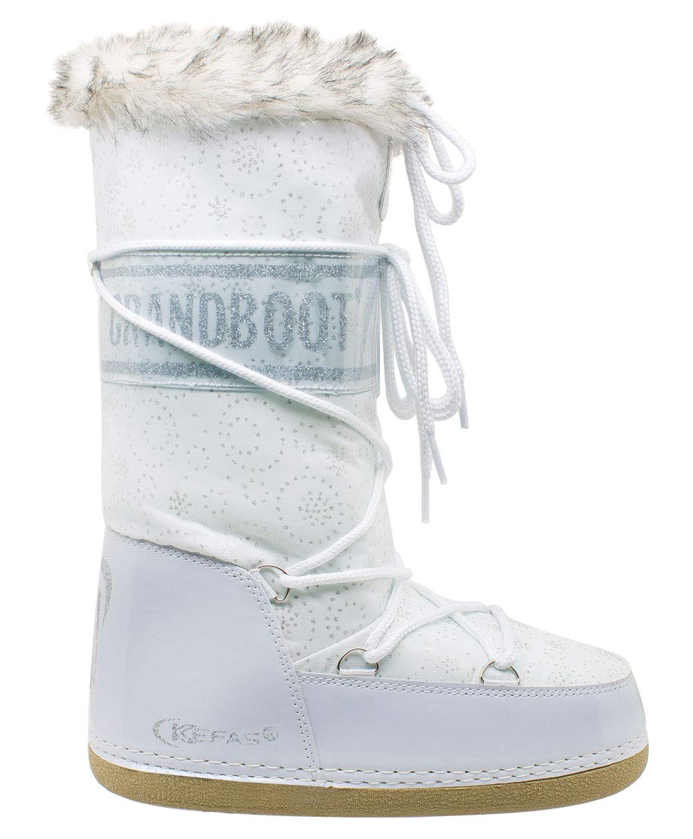 Kefas - Husky Glitter - Apres Ski Femme Blanc 38-40 EU
